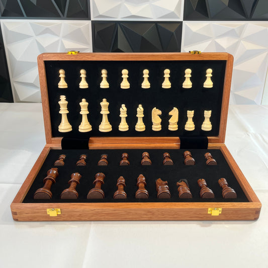 Tauler d'Escacs Plegable de Fusta - 39cm