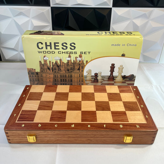 Tauler d'Escacs Plegable de Fusta - 39cm
